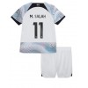 Liverpool Mohamed Salah #11 Bortaställ Barn 2022-23 Korta ärmar (+ Korta byxor)